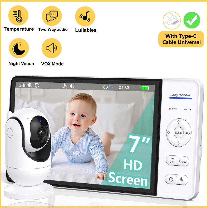 No WiFi 7 Inch Baby Monitor 2- - Baby Products Video 评论和价格