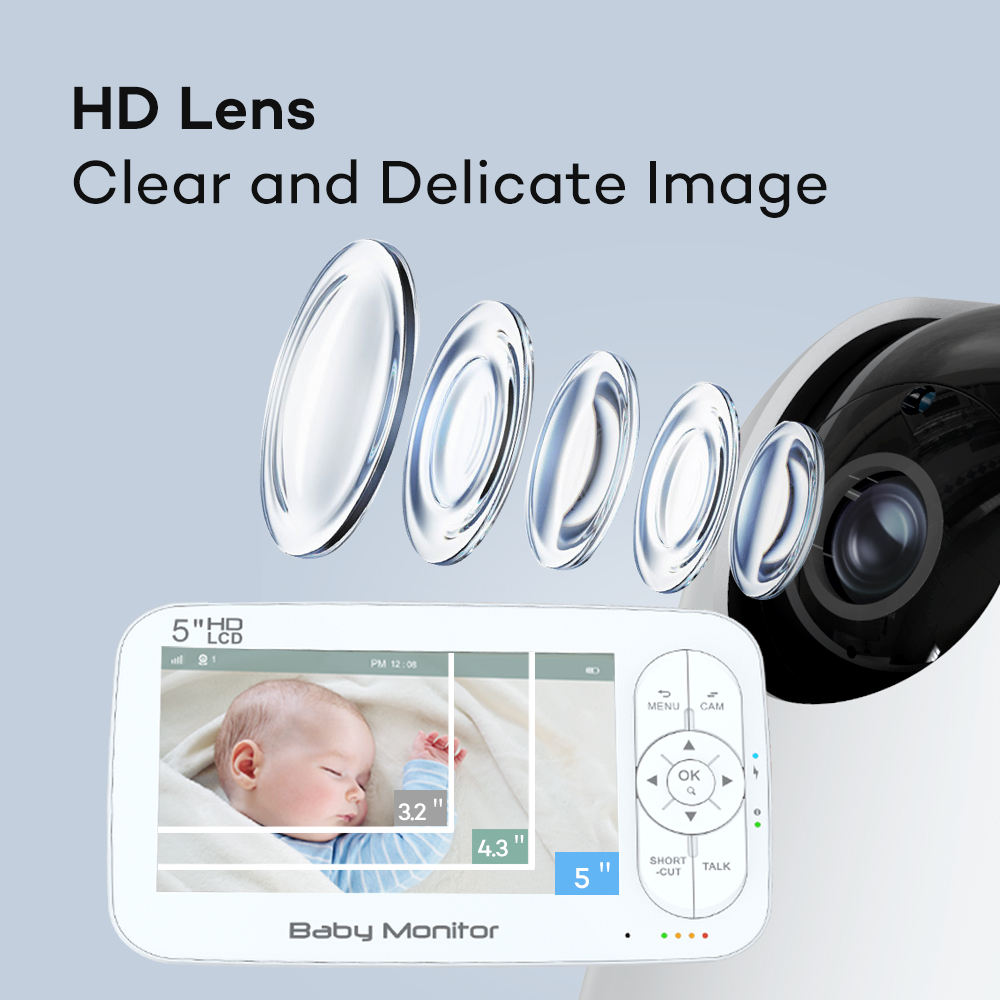 5Inch 2MP 1080P  APP Remote Co - Baby Products Video 评论和价格